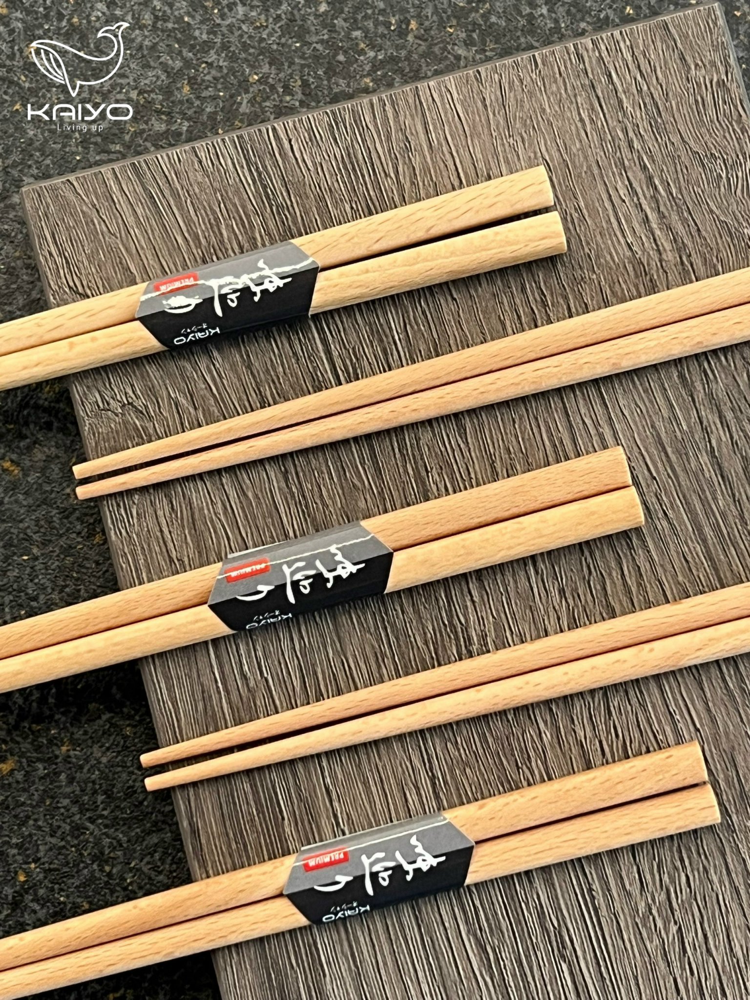 Set 10 đôi đũa gỗ sồi cao cấp Kaiyo